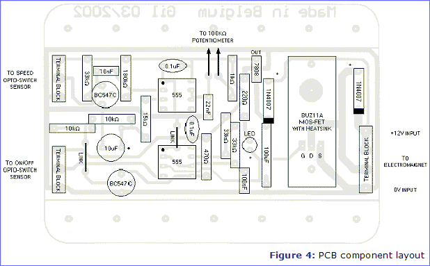 Figure 4: PCB component layout