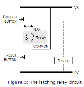 Figure 3: The latching relay circuit