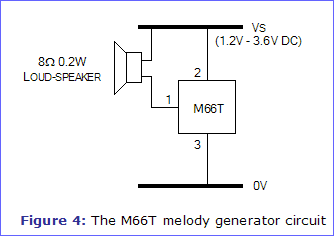 Figure 4: The M66T melody generator circuit